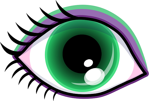 clip art of green eye